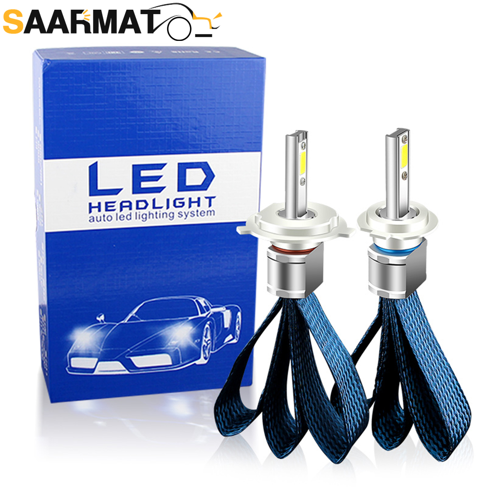 Market Car Accessories - 2pcs 8000LM LED Headlight H1 H7