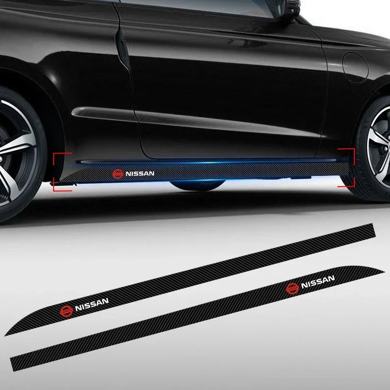 Car Accessories Nissan Xtrail - 2pcs Car Logo Carbon Fibre Side