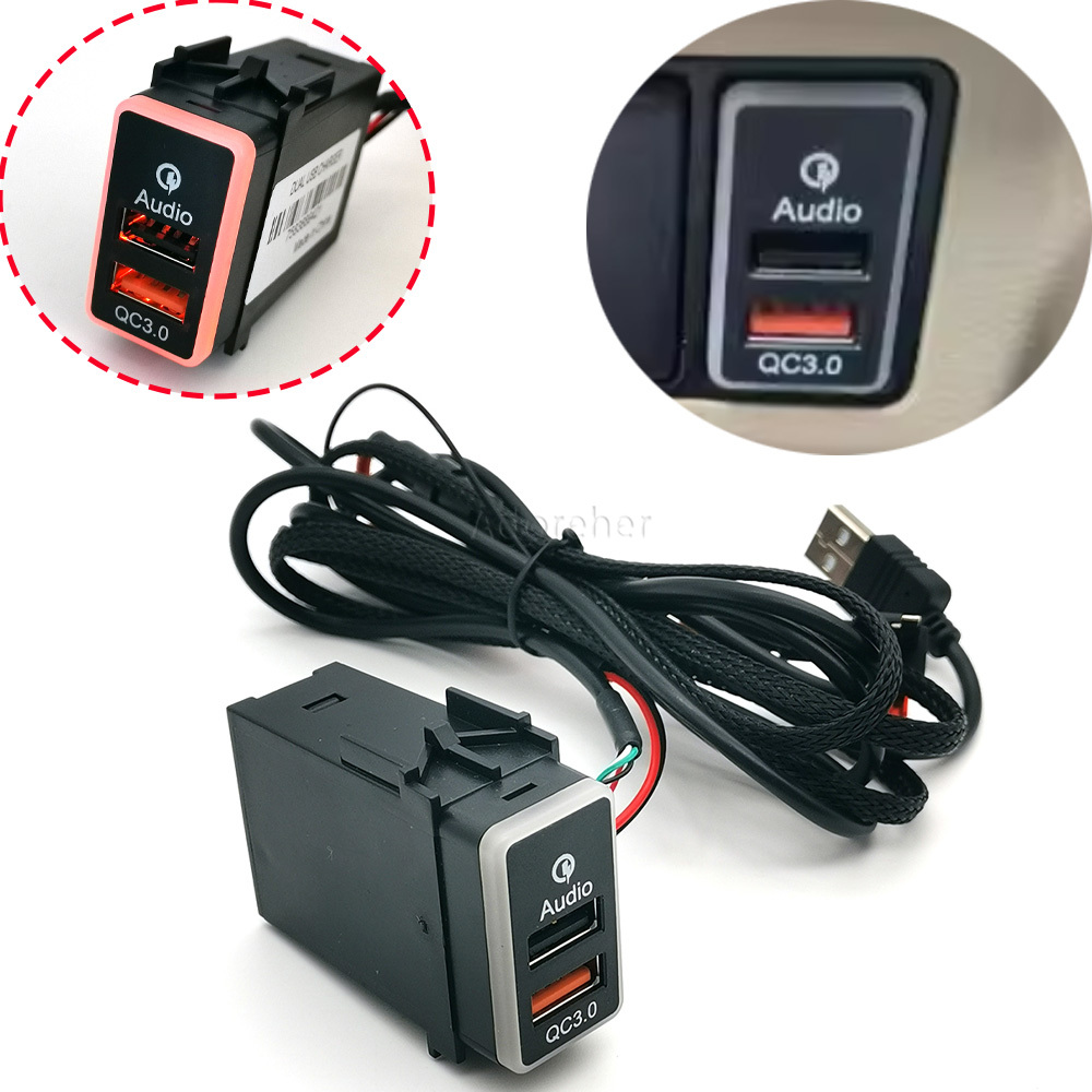 Car Accessories Nissan Xtrail - 12V/24V Car QC3.0 USB Input Adapter