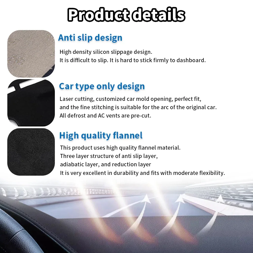 for VW Jetta 7 A7 MK7 2019-202 - Car Anti-Slip Dashboard Mat ulasan dan harga