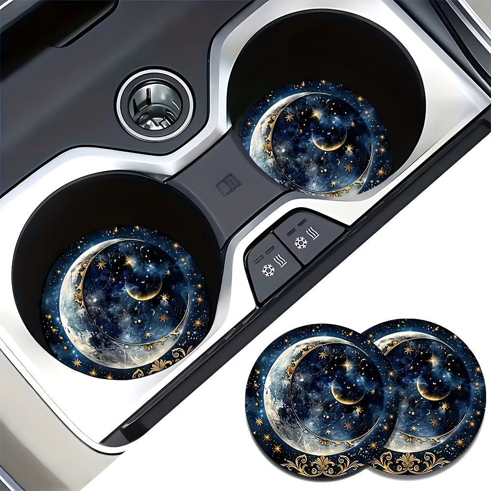 2pcs Starry Night Moon Car Cup - Car Accessories For Women ulasan dan harga