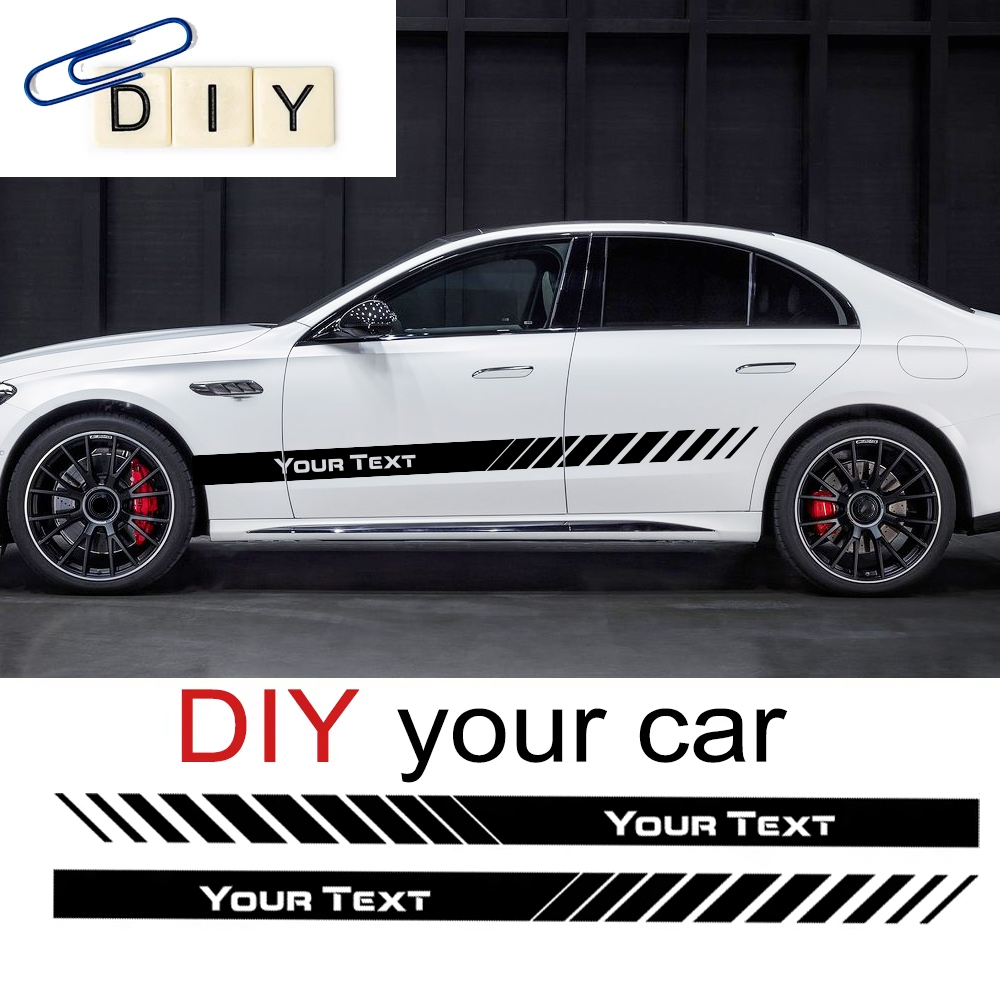 Custom Text Car Side Door Stri - Car Accessories Name ulasan dan harga