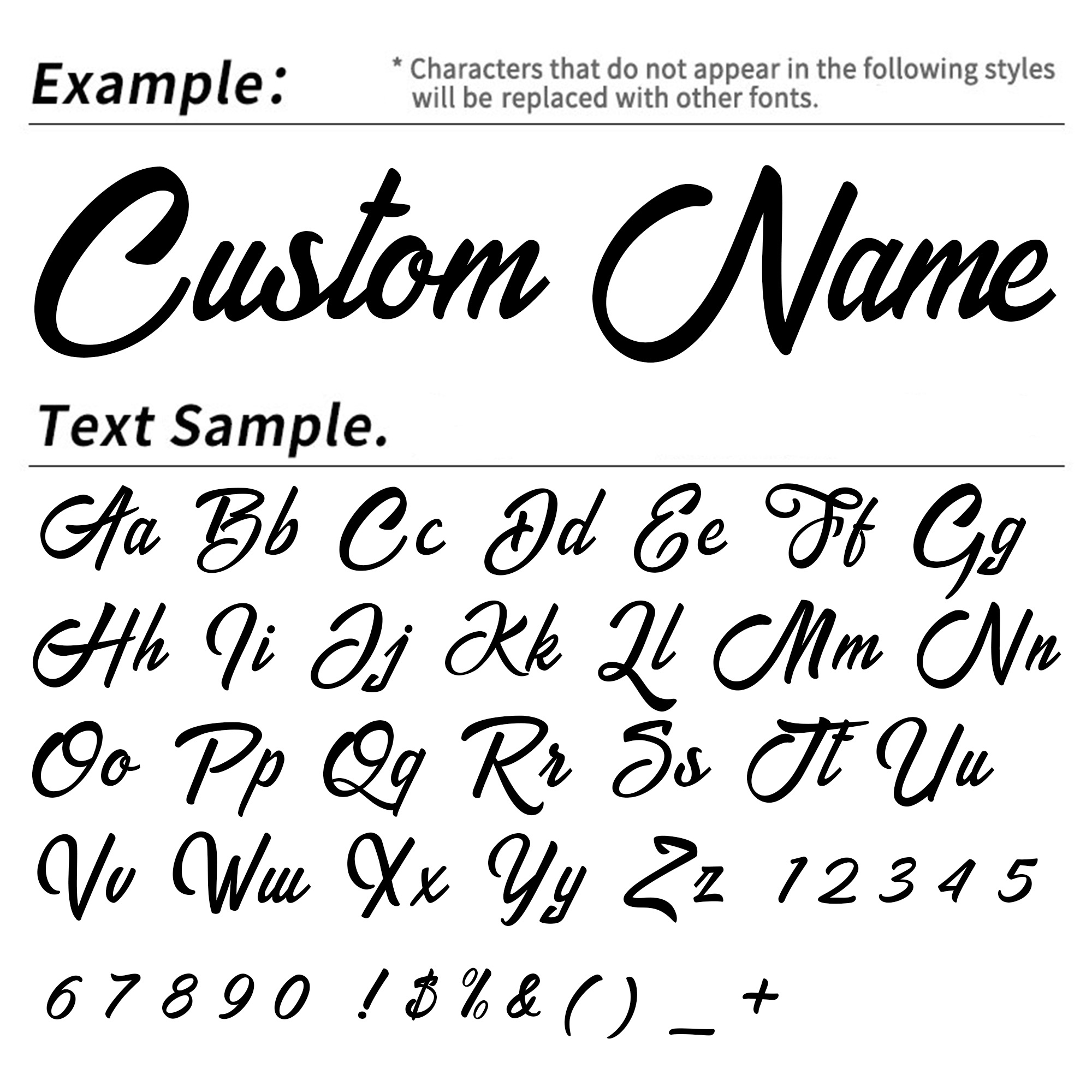 2PCS Custom Cursive Name Vinyl - Car Accessories Name ulasan dan harga