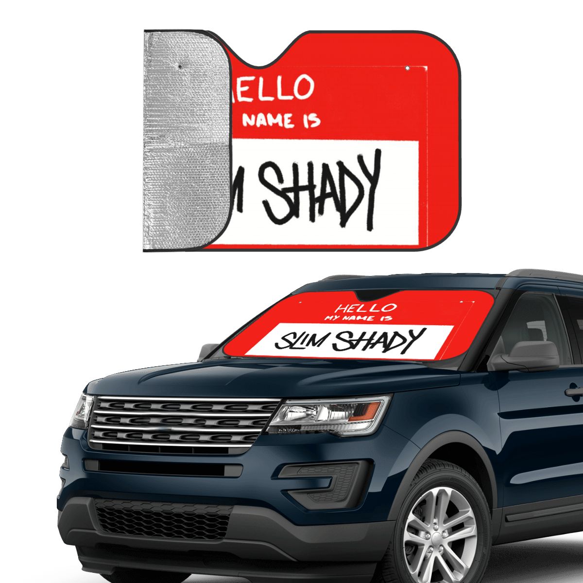Hello My Name Is Slim Shady Em - Car Accessories Name ulasan dan harga