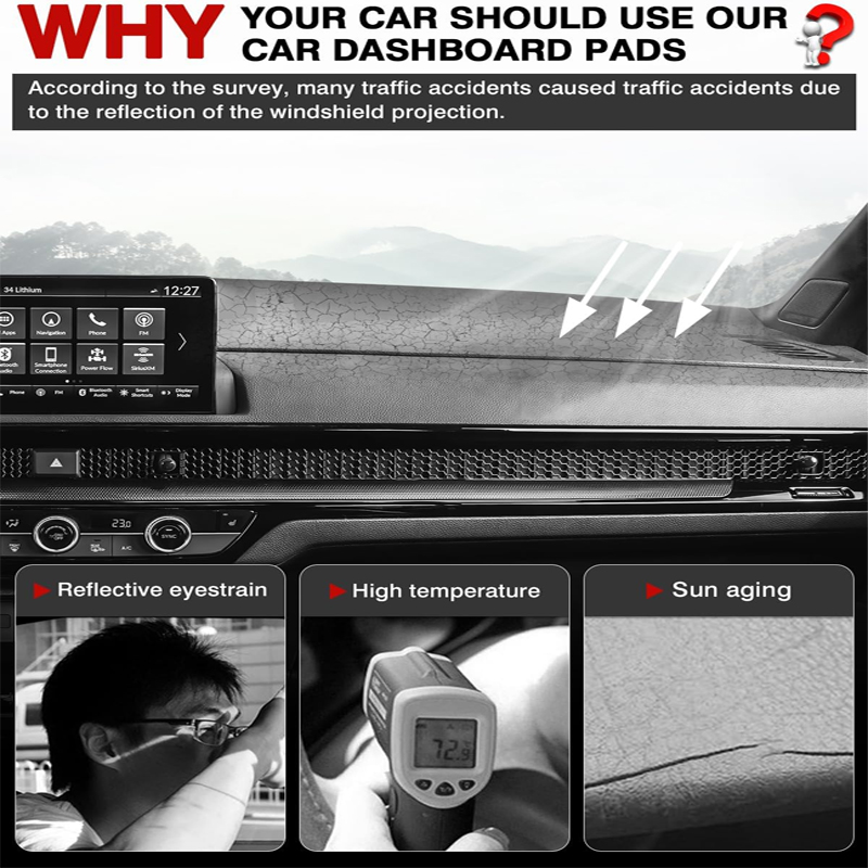 Anti-Glare Dashboard Cover Das - Car Anti-Slip Dashboard Mat ulasan dan harga