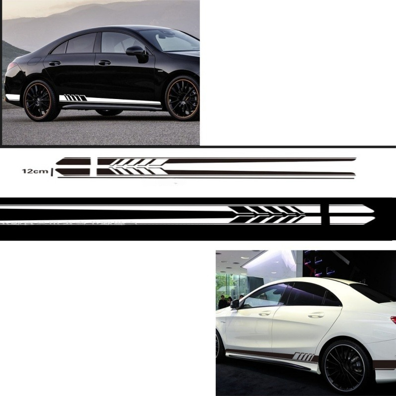 Car Side Stripe Vinyl Decal St - Car Accessories Unique ulasan dan harga