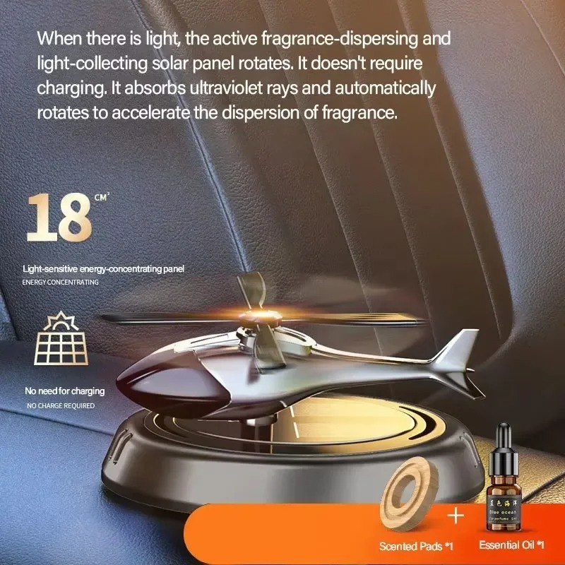 Solar Powered Helicopter Car A - Car Accessories Perfume ulasan dan harga