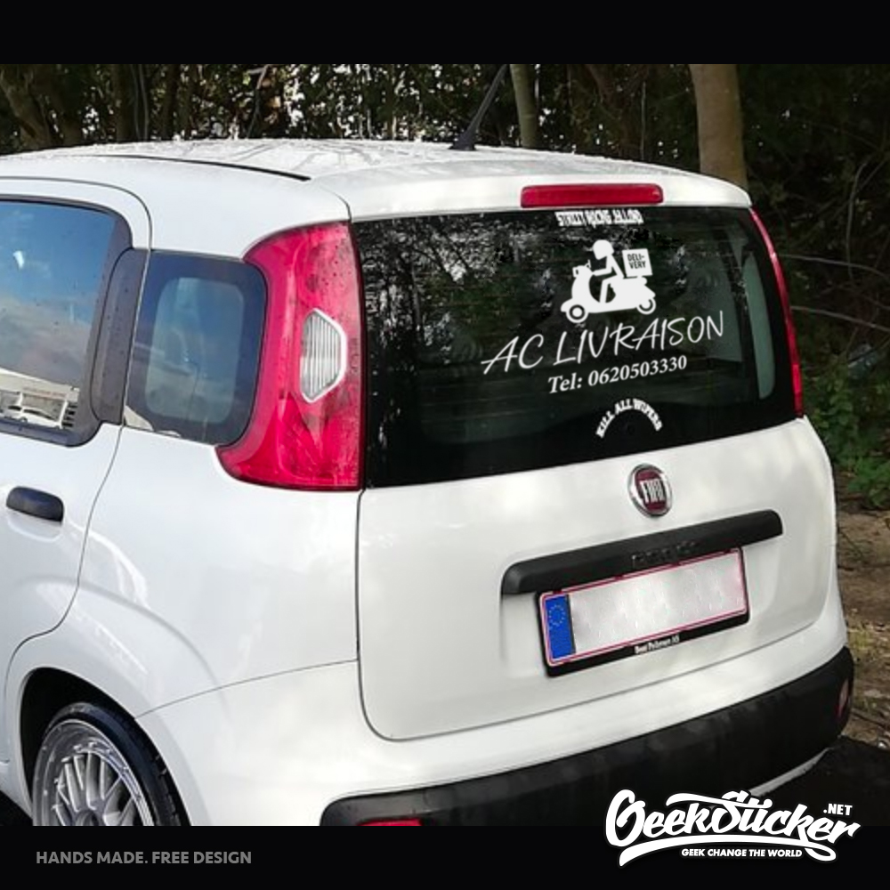 Custom Bussiness Name Sticker  - Car Accessories Name ulasan dan harga